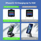 15W 3 In 1 Magnetic Wireless Charger Stand Black
