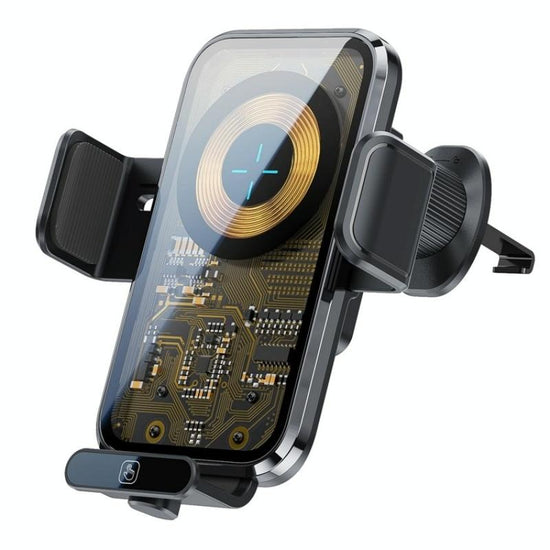 High Power Car Wireless Charger with Phone Bracket - Transparent 66w