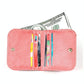 Women Leather Rfid Blocking Coin Purse - Compact Design - Brown