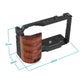 Wooden Handle Alloy Rabbit Cage For Sony Zv-E10 Camera - Black