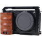 Wooden Handle Alloy Rabbit Cage For Sony Zv-E10 Camera - Black