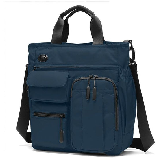 Multi Compartment Laptop Handbag Lightweight Large Capacity Messenger Bag - Blue