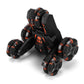 360-degree Swing Arm Rc Car with 5 Wheels - Multifunctional 2.4g - Black