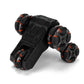 360-degree Swing Arm Rc Car with 5 Wheels - Multifunctional 2.4g - Black