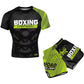 Kids Boxing Set - Sparring Shorts And Tights - Bright Green