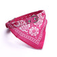 Adjustable Dog Bandana Leather Printed Soft Scarf Collar Neckerchief For Puppy Pet - Size M - Blue