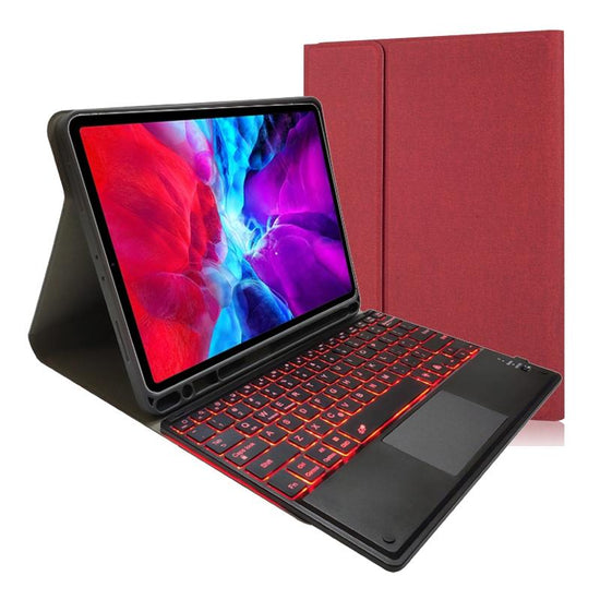 Bluetooth Keyboard Tablet Case For Ipad Pro 11 - Detachable Touch Leather Holder Pen Slot - Black