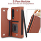 For Samsung Galaxy Z Fold4 5G Leather Phone Case With Pen Slot - White