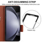 For Samsung Galaxy Z Fold4 5G Leather Phone Case With Pen Slot - White