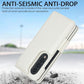 For Samsung Galaxy Z Fold4 5G Leather Phone Case With Pen Slot - White