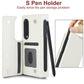 For Samsung Galaxy Z Fold4 5G Leather Phone Case With Pen Slot - White