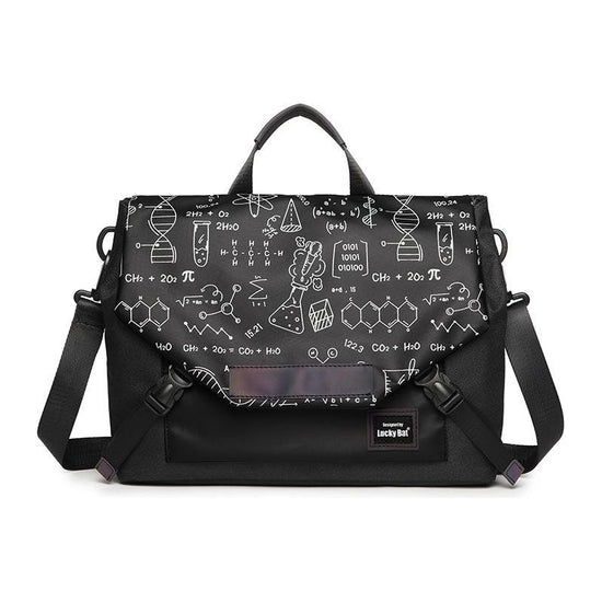 Anti-Drop Crossbody Laptop Bag - 16 Inch Airbag Design - Black Equation