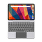 Bluetooth Touch Keyboard Leather Case - Aluminum Alloy - Grey - For Ipad Pro 12.9 2020/2021/2022