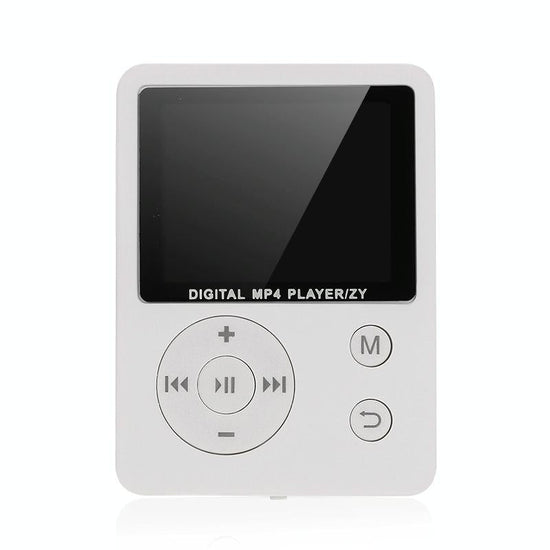 Lossless Mp4 Player With Synchronized Lyrics Round Button - White