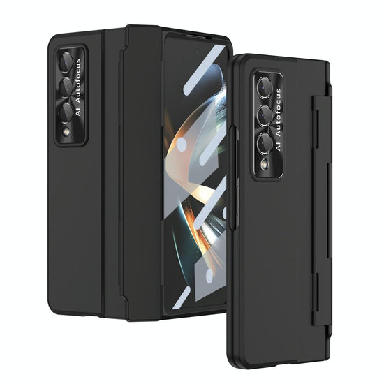 For Samsung Galaxy Z Fold4 5G Full Coverage Hinge Phone Case - Black