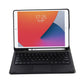 Bluetooth Keyboard Leather Case For Ipad Pro 10.5 With Touch Control - Lambskin Texture Compatible With 10.2 2021 & 2020 & 2019 / Air 3 - Black