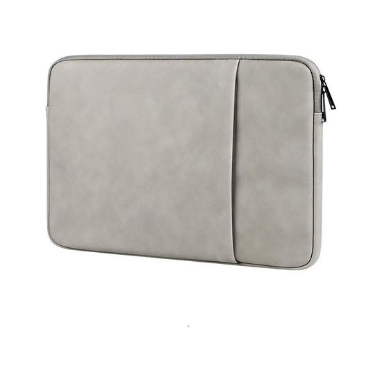 Waterproof Double Layer Laptop Liner Bag - Fits 14.1-15.4 Inches - Light Gray