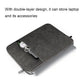Waterproof Double Layer Laptop Liner Bag - Fits 14.1-15.4 Inches - Light Gray