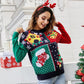 Women Small Snowflake Christmas Knit Sweater - Size M Dark Blue