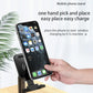 Portable 2 In 1 Wireless Charging Stand Double Charge - Black