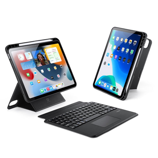 Black Magnetic Bluetooth Keyboard Tablet Case - For Ipad 10.2 2019/2020/2021/Air 2019/Pro 10.5 Inch 2017