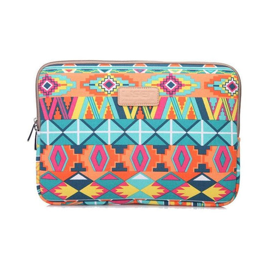 13 Inch Lingge Laptop Liner Bag - Pattern Design - Green Pattern Diamond Lattice