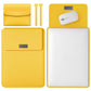 Lightweight Leather Computer Bag - 4-in-1 Portable - Fits 15.4 / 15.6 / 16.1 Inches - Yellow