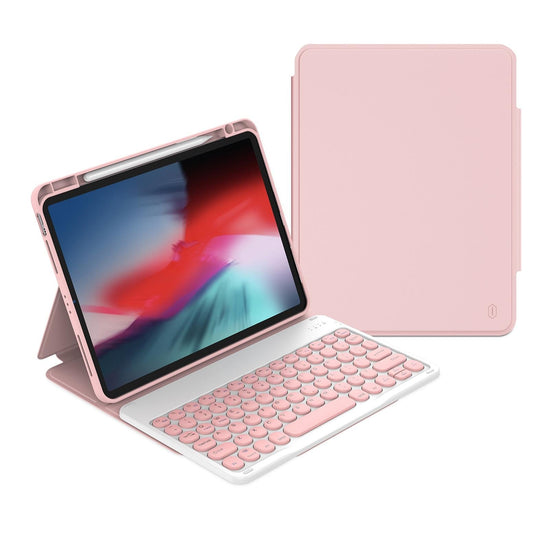 Detachable Keyboard Tablet Case With Magnetic Skin Feel - Black