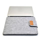 14 Vertical Felt Laptop / Tablet Sleeve Bag - Black - Khaki