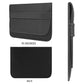 Horizontal Flap Clutch Bag With Neoprene Laptop Lining - Black - 15 Inch