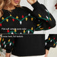 Women Christmas Sweater Sweet Loose Pullover Knit Sweater Black - Xl