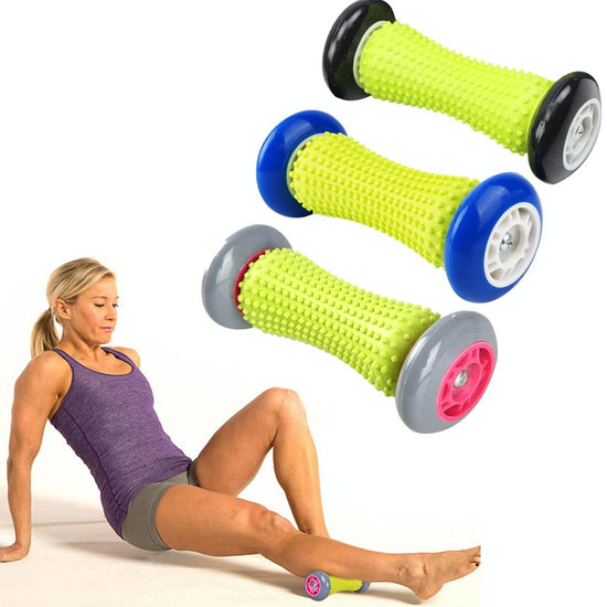 Yoga Massage Wheel For Neck Lumbar Leg Hand Foot 17Cm Length Random Colour