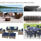 Waterproof Outdoor Furniture Cover For Garden Table And Chairs - 126X126X74Cm Oxford Cloth Dustproof Uv-Proof