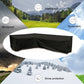 210X270X85Cm Black Outdoor Corner Sofa Cover For Garden Furniture