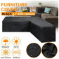 210X270X85Cm Black Outdoor Corner Sofa Cover For Garden Furniture