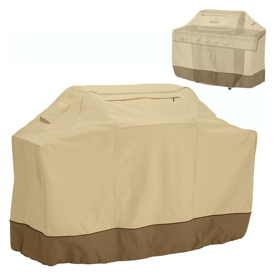 Waterproof Bbq Cover With Sundry Bag - 183X66X130Cm Beige