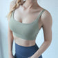 Black Double Shoulder Belt Yoga Vest Size L - Black S