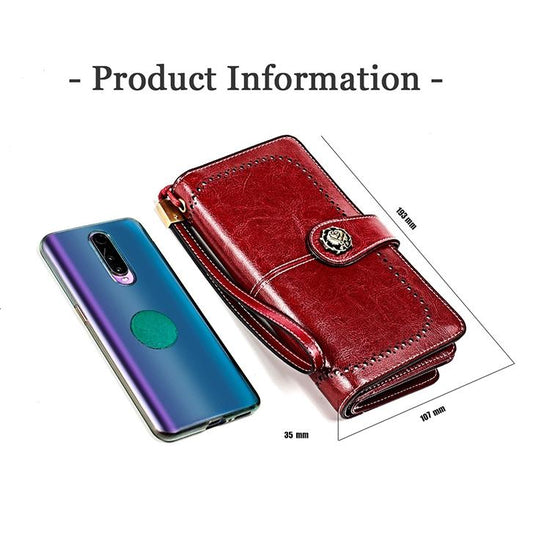Women Rfid Wallet with Card Slots - Compact Design - Black