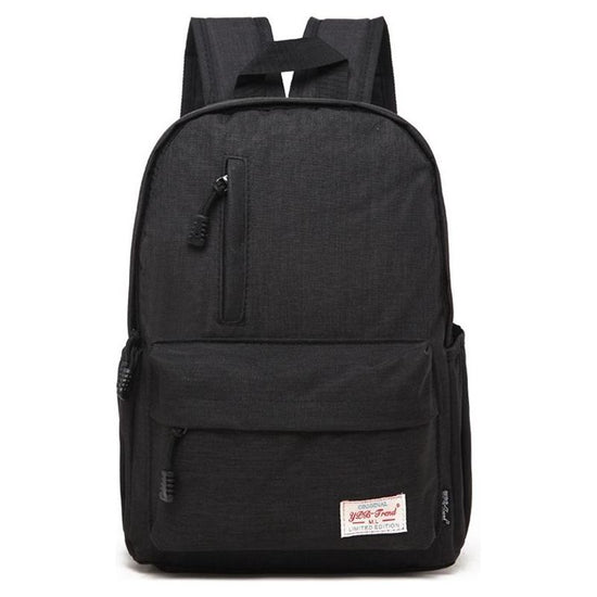 Multi-Function Canvas Laptop Backpack - Fits 15.6 Macbook Samsung Sony Dell Alienware Chuwi Asus Hp - 42X29X13Cm - Black