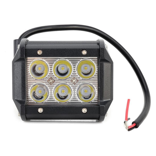 18W Cree 6 Led White Light Condenser Engineering Lamp / Waterproof Ip67 Suvs Light Dc 10 - 30V Black