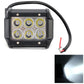 18W Cree 6 Led White Light Condenser Engineering Lamp / Waterproof Ip67 Suvs Light Dc 10 - 30V Black