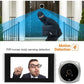 Smart Cat Eye Video Doorbell With 4.5 1080P Hd Screen Night Vision & Motion Detection - Black