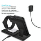 4 In 1 Wireless Charger Stand For Iphone Apple Watch Airpods Dual Phone Charging Black