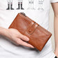 Women Leather Rfid Wallet - Sleek & Secure - Red