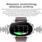 Waterproof Leather Smartwatch With Colour Display - Brown