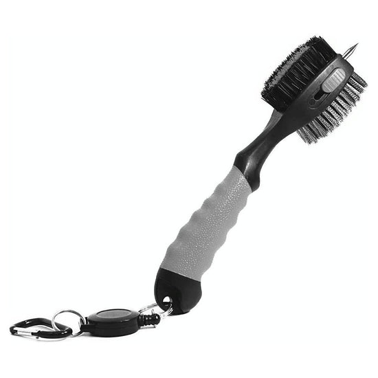 Portable Golf Club Brush - Retractable - Gray