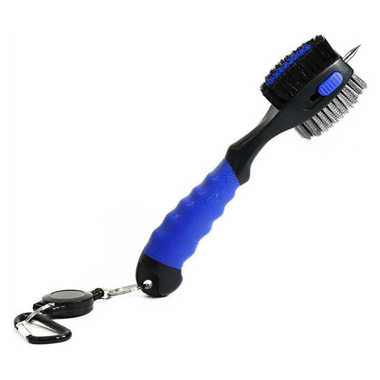 Portable Golf Club Brush - Retractable - Gray