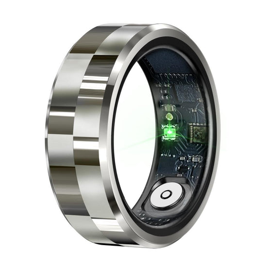 Smart Ring With Health Monitoring Gesture Control And Somatosensory Games - Size 8 - Silver