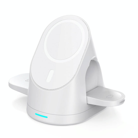 3 In 1 Magnetic Wireless Charging Bracket For Smartphone Iwatch Airpods - White