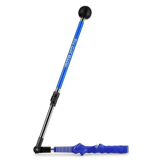 Adjustable Golf Swing Trainer For Beginners - Foldable & Corrective - Blue